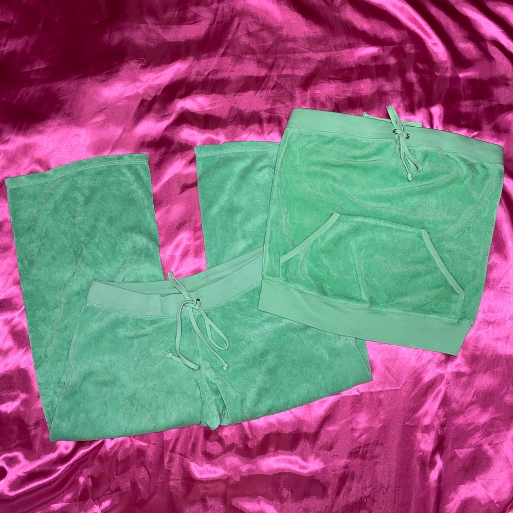 Green Juicy Couture Terry Cloth Set